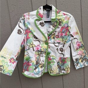 Bisou Bisou Multicolor Graphic Blazer